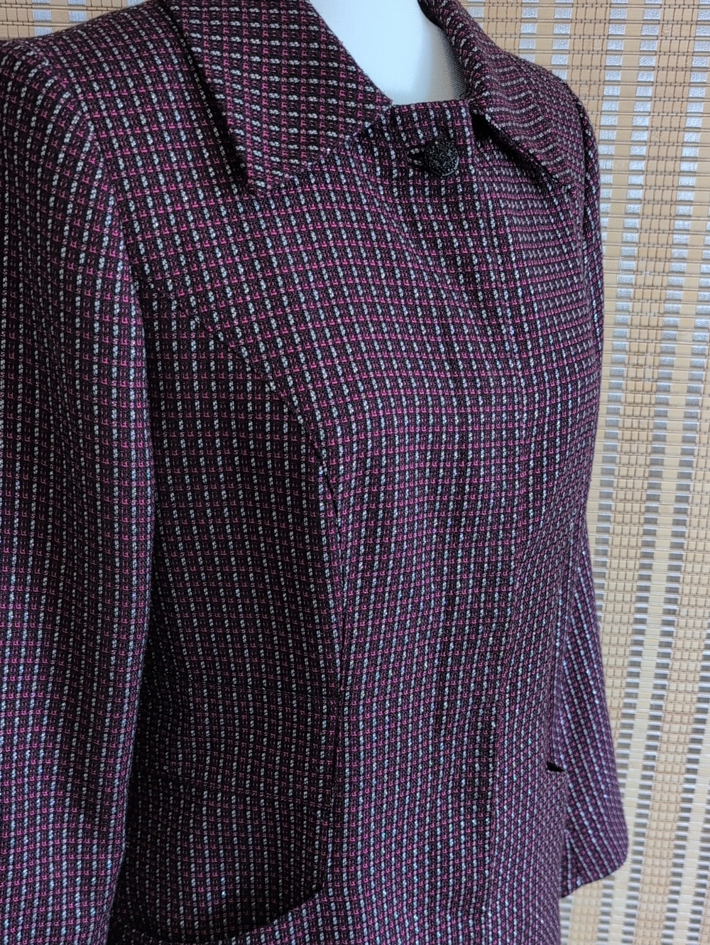 Nicole By Nicole Miller Women’s Textured Longline Coat in Deep Plum